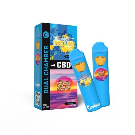 BLUEBERRY BANANA & TEQUILA SUNRISE VAPE CBD DE DOBLE CÁMARA COOKIES
