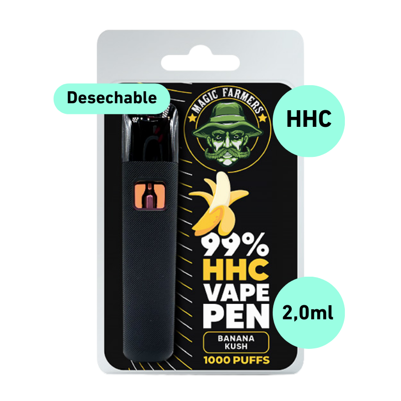 HHC Vape Banana Kush 99% HHC Boligrafo Desechable (1000 caladas) 2,0ml