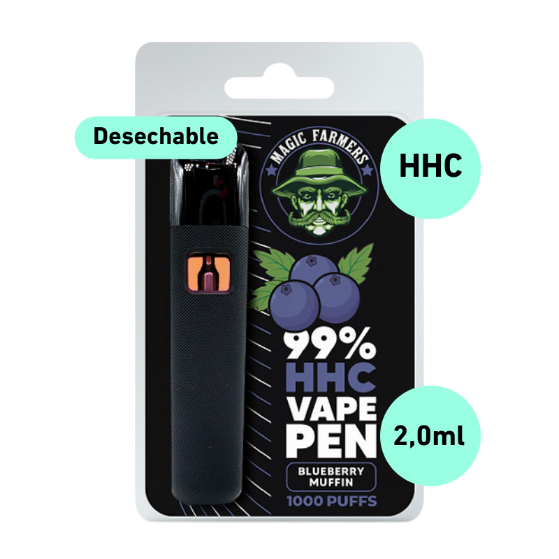 HHC Vape Blueberry Muffin 99% HHC Bolígrafo desechable (1000 caladas) 2,0ml