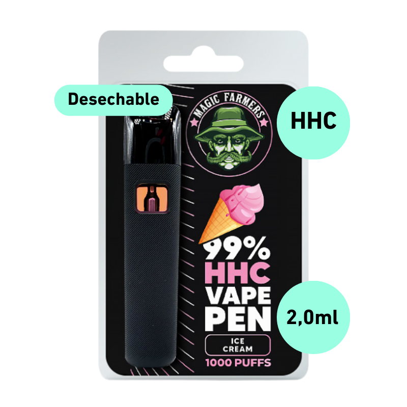 HHC Vape Ice Cream 99% HHC Bolígrafo desechable (1000 caladas) 2,0ml