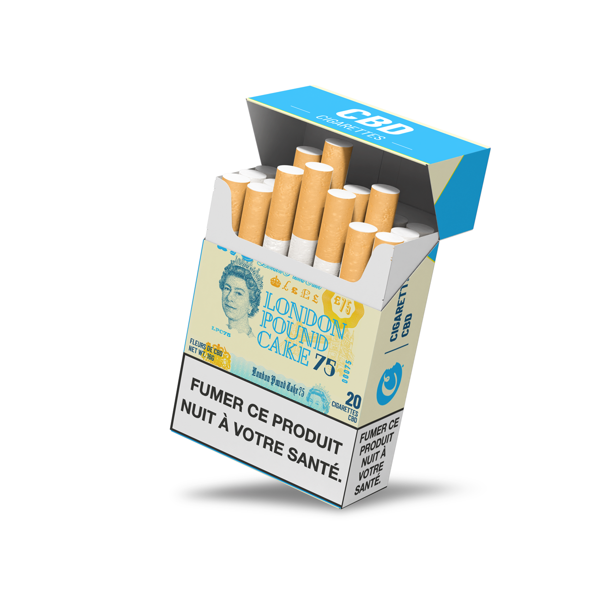 Cigarrillos de CBD LONDON POUND CAKE 75 COOKIES