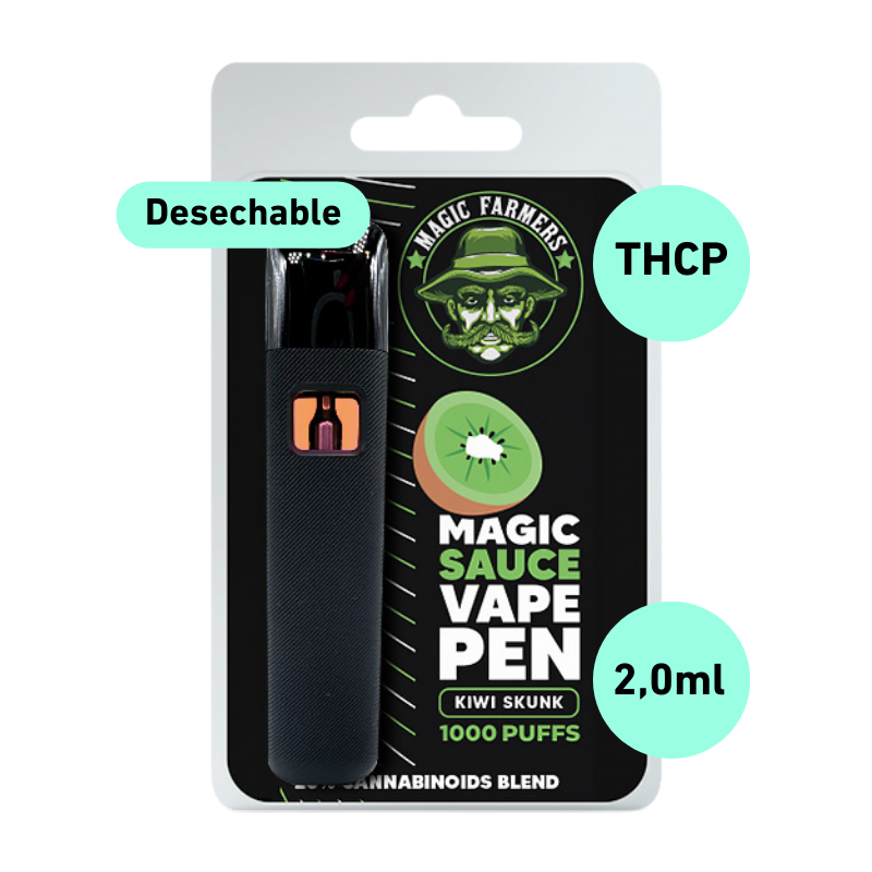 THC-P Vape Kiwi Skunk 20% THC-P Boligrafo Desechable (1000 caladas) 2,0ml